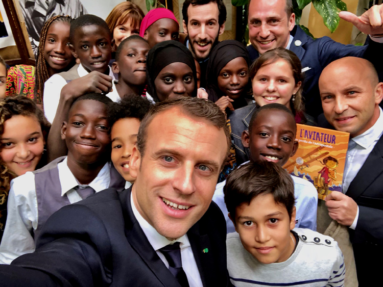 Presidential meeting with the schoolchildren of Saint-Louis in Senegal